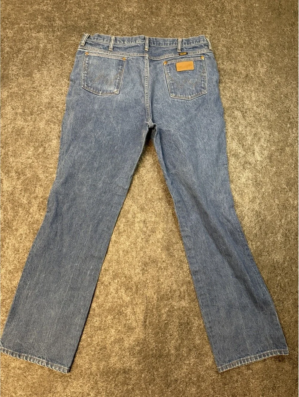 Wrangler Mens 38x31 Blue Regular Fit Straight Leg Jeans Vintage USA Made